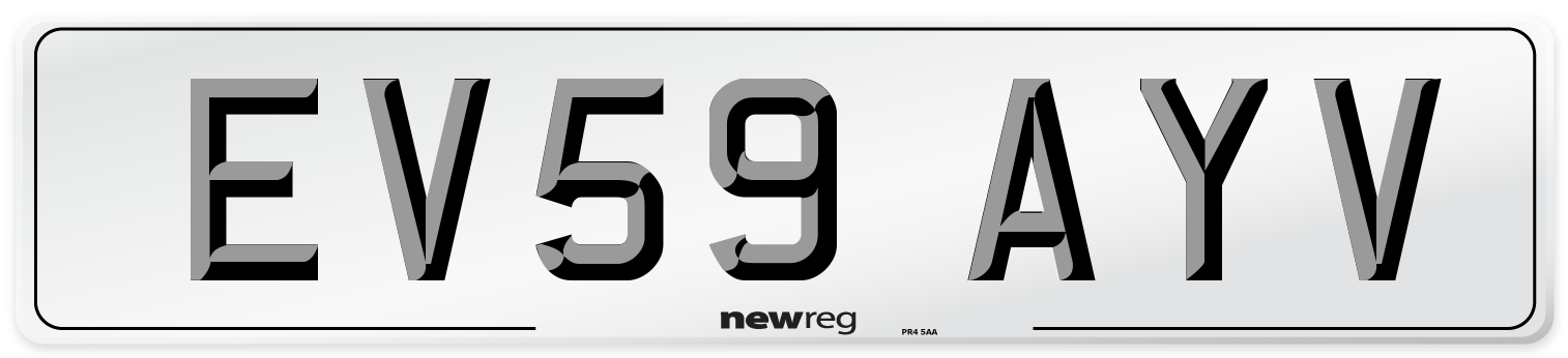 EV59 AYV Number Plate from New Reg